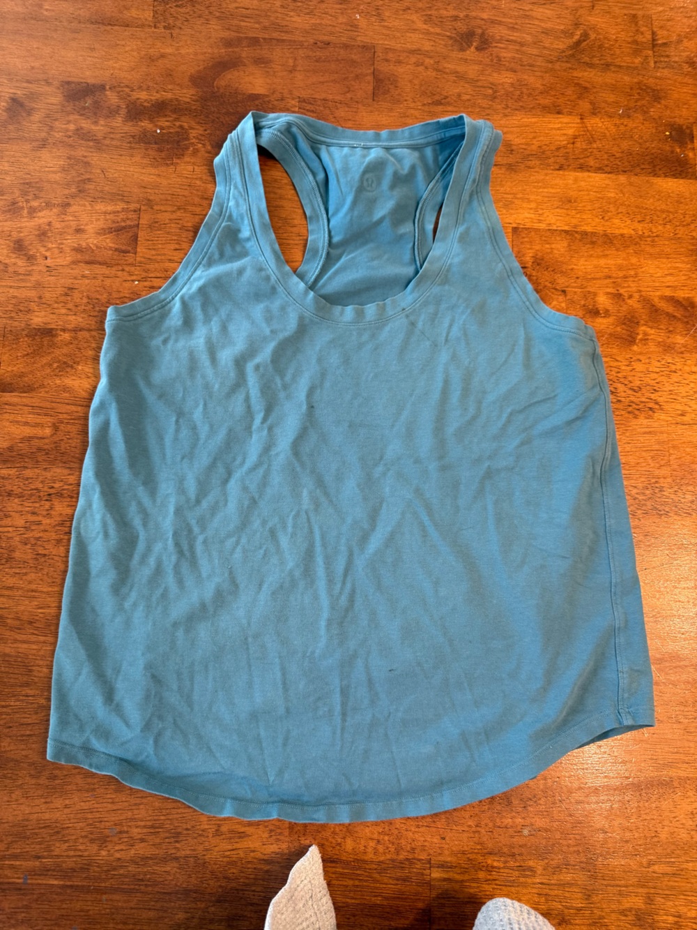 Lululemon Love Tank Top Utility Blue Cotton Racerback Athletic Tank Measures 8